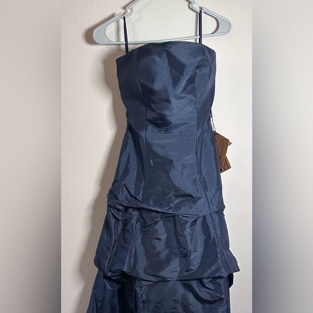NWT Light in the Box prom formal corset Elegant Navy Blue Strapless Dress size 4 - Picture 8 of 11